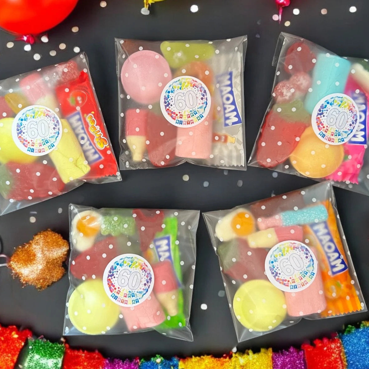 Sacchetti di Caramelle Gommose per Feste - 10 pezzi